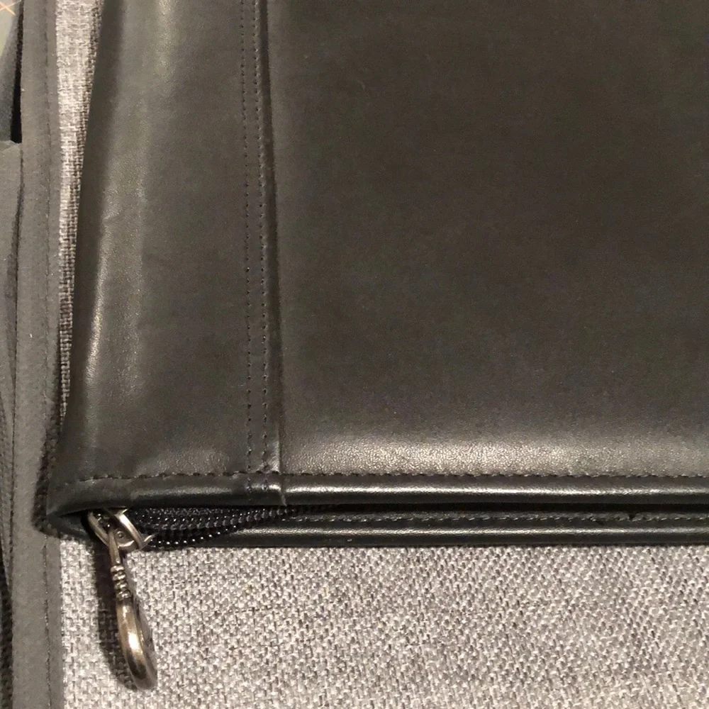 Sun Microsystems genuine leather professional zip portfolio